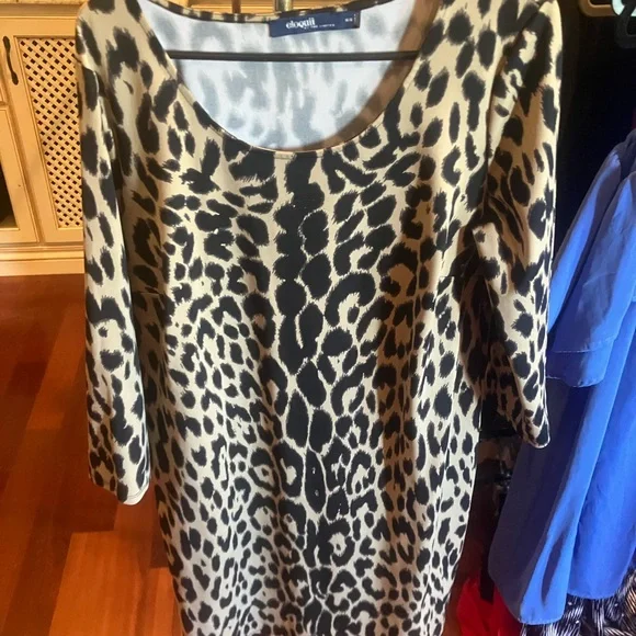Eloquii Dresses Eloquii Black And Cream Leopard Print Long